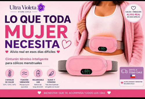 🌸 CINTURÓN TÉRMICO MENSTRUAL INTELIGENTE  "CALOR + VIBRACIÓN" 🌸